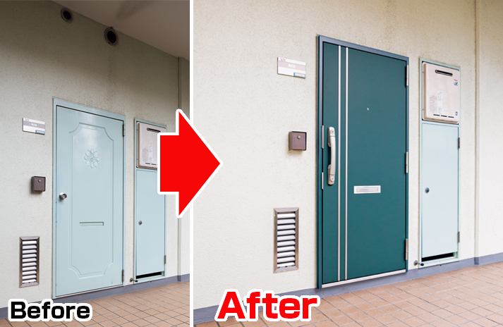 改修用玄関ドア　カバー工法